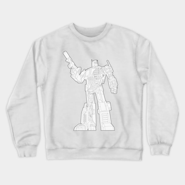 Optimus Prime - Écorché (lineart) Crewneck Sweatshirt by NDVS